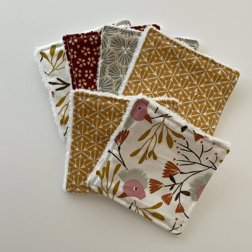 Lingettes démaquillantes carrées lot de 6