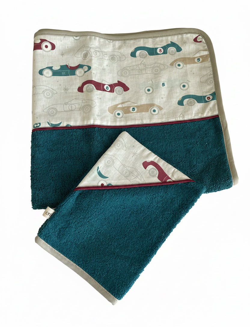 Ensemble serviette bébé et gant assorti