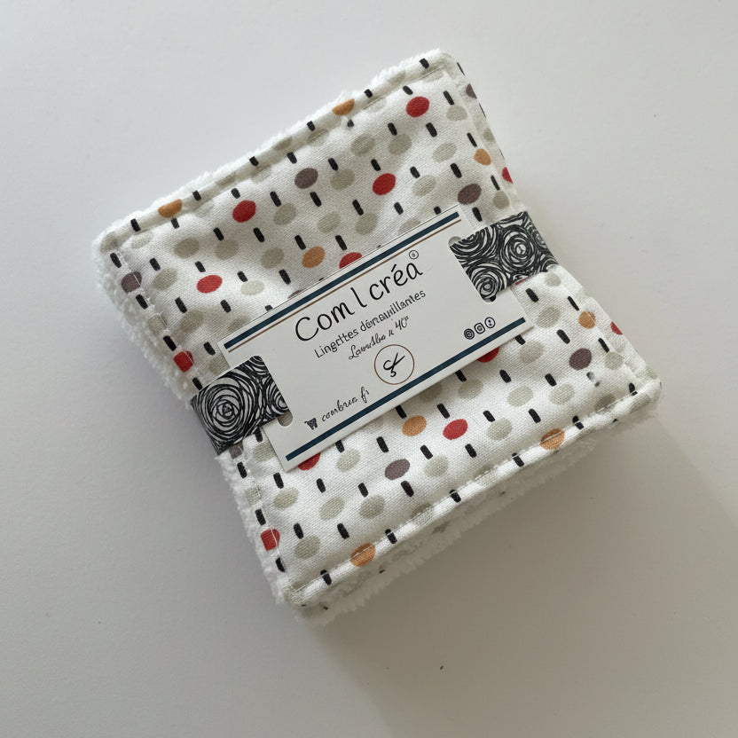 Lingettes démaquillantes carrées lot de 6