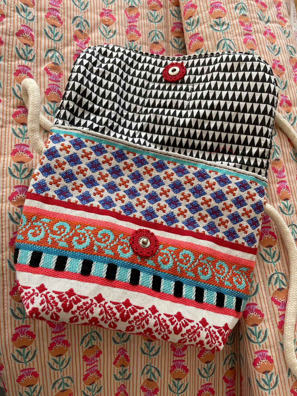 Petit sac à main tissu bohème chic