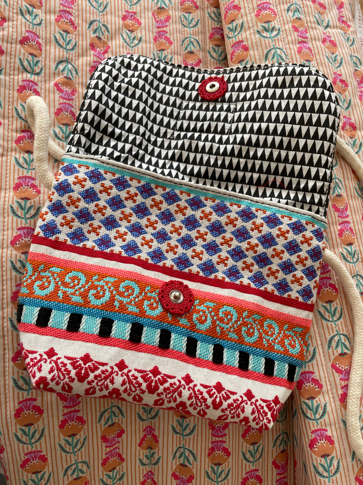 Petit sac à main tissu bohème chic
