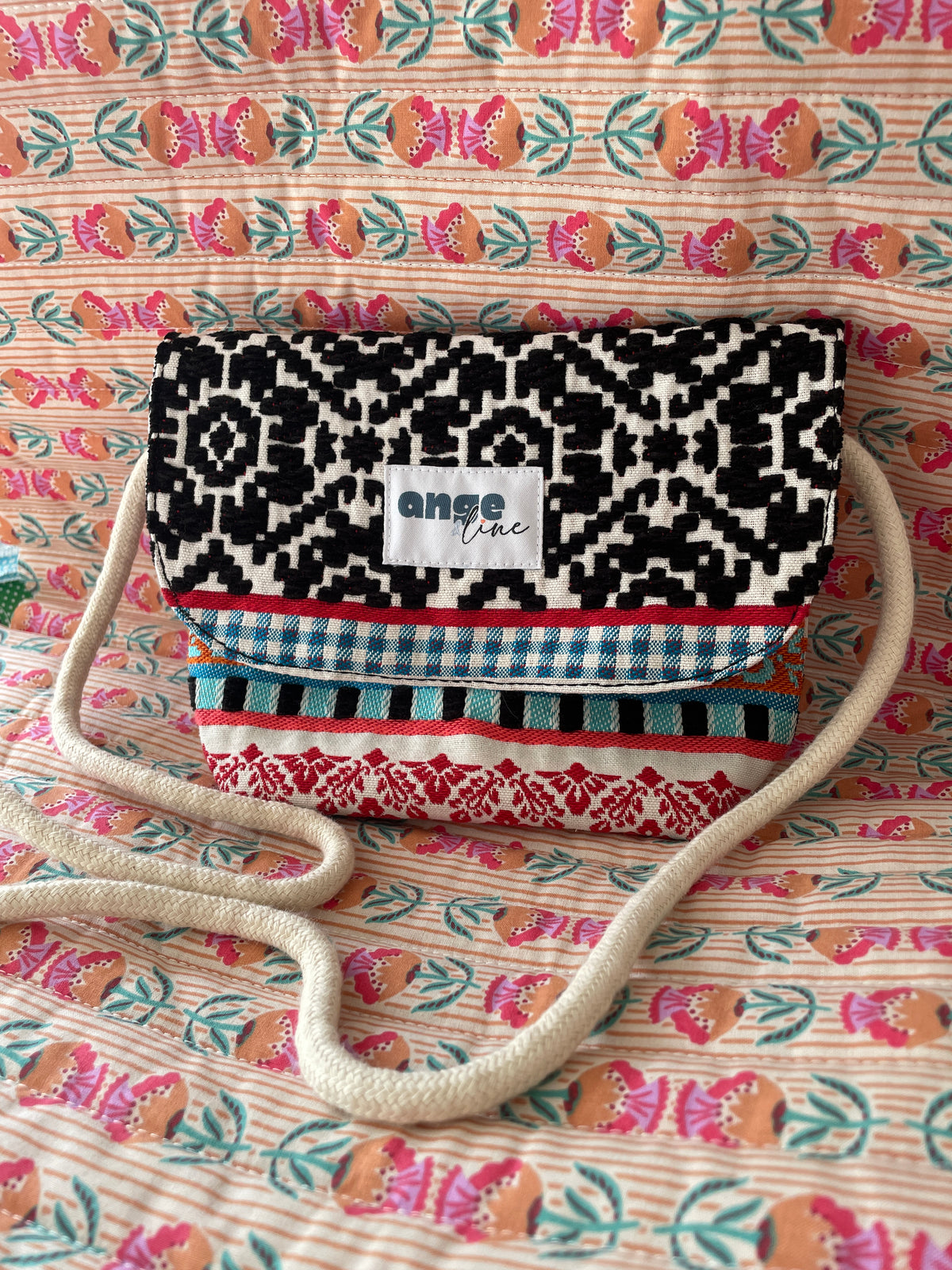 Petit sac à main tissu bohème chic