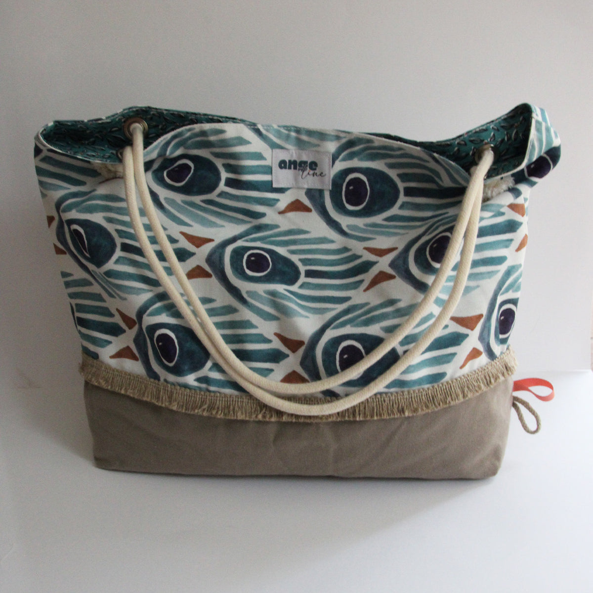 sac besace femme VICKI marron et bleu